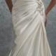 Satin Fit And Flare Wedding Dress With Beaded Straps - Sophia Tolli Y21738