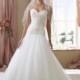 David Tutera 114270 Cora Wedding Dress - Long Strapless, Sweetheart Wedding Drop Waist, Full Skirt David Tutera Dress - 2017 New Wedding Dresses