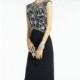 Black/Silver Beaded Open Back Jersey Gown by Alyce Black Label - Color Your Classy Wardrobe