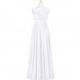 White Azazie Dara - Floor Length Chiffon Sweetheart Illusion Dress - Charming Bridesmaids Store