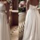 Cheap New Arrival Plus Size Wedding Dresses Strapless Neck Sweep Train Lace Appliqued Bridal Gowns A Line Chiffon Long Wedding Dress With Sash As Low As $132.83, Also Buy Aline Wedding Dresses Anthropologie Wedding Dresses From Dresstop