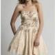 Champagne Strapless Sweetheart Dress by Dave and Johnny - Color Your Classy Wardrobe