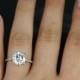 Eloise 9mm Engagement Ring 14kt Rose Gold Round F1- Moissanite And Diamonds Cathedral