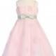 Pink Polka Dot Embroidered Organza A-Line Dress Style: LM623 - Charming Wedding Party Dresses