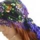 Purple Headband, Scarf Bandana, Scarf, Cotton Woman Scarf, Black Hair Bandana, Gypsy Headband, Yoga Band, Women's Accessories, Hair Bandana