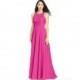 Fuchsia Azazie Frederica - Scoop Keyhole Floor Length Chiffon And Lace Dress - Charming Bridesmaids Store