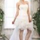 Dreamy Asymmetrical Sweetheart High-Low Organza Wedding Dress CWLH13009 - Top Designer Wedding Online-Shop