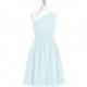 Mist Azazie Katrina - One Shoulder Chiffon Knee Length Bow/Tie Back Dress - Cheap Gorgeous Bridesmaids Store
