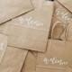 Custom Gift Bags, Wedding Welcome Bags, Wedding Favors, Personalized Gift Bags, Hand Lettered, Calligraphy, Kraft Bags