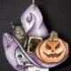 Halloween Jewellery, Illustrated Fantasy Necklace, Halloween Night Party Gift Idea, Halloween Whimsy Witch Hand Painted