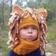 Jungle Cat, Lion Ski Mask, Handmade Crochet Lion Winter Hat, Lion Costume, Crochet Photo Prop, youth size, custom sizes available