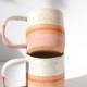 Handmade Ceramic Blush Stripe Mug