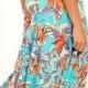 Something To Believe In Turquoise Floral Print Wrap Dress