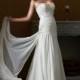 Elegant Chiffon Sweetheart Neckline Natural Waistline A-line Wedding Dress With Beaded Lace Appliques - overpinks.com