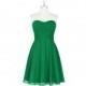 Emerald Azazie Aryana - Sweetheart Back Zip Knee Length Chiffon Dress - Charming Bridesmaids Store
