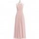 Dusty_rose Azazie Abbey - Floor Length Halter Strap Detail Chiffon Dress - Cheap Gorgeous Bridesmaids Store