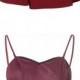 Simple A-Line Spaghetti Straps Satin Burgundy Short Homecoming Dress With Pleats