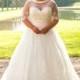Plus-Size Dresses Style BB17504 by BB  by Special Day - Ivory  White Lace  Satin  Tulle Cover-up Floor Wedding Dresses - Bridesmaid Dress Online Shop