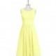 Daffodil Azazie Skyla - Illusion Chiffon Scoop Knee Length Dress - Charming Bridesmaids Store