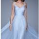 Powder Blue Ruched Chiffon Gown by La Femme - Color Your Classy Wardrobe