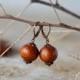 Wooden earrings wooden handmade wooden jewelry earrings boho wooden bead earring gift for her brown earring wooden beaded earring