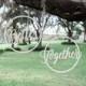 Wedding Chair Signs Hoop Style Better Together Wedding Chairs, Floral Hoop Calligraphy Wooden Hanging Signs Set Circle (Item - BTH200)