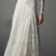 Slim A-line Lace Wedding Dress With Long Sleeves