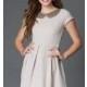 Short Sleeve Knit A-Line Dress - Brand Prom Dresses