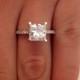 2.62 Ct Princess Cut D/vs1 Diamond Solitaire Engagement Ring 14k White Gold