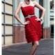 Fascinating Flat Red Pleated Beaded Chiffon A-line Cocktail Dress In Canada Cocktail Dresses Prices - dressosity.com