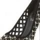 Caged Pearlescent Suede Pump, Black