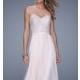 Blush Strapless Embellished Gown by La Femme - Color Your Classy Wardrobe