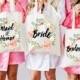 Wedding Bridal Party Tote Bags Bridesmaids Gifts For Bride And Friends, Floral Wreath Bags For Wedding (Item - FLB300)