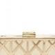 Trellis Lover Cream And Gold Clutch