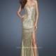 La Femme 18350 Strapless Sequin Prom Dress - Crazy Sale Bridal Dresses
