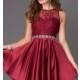Short Sleeveless Dress with Lace Embellished Bodice - Brand Prom Dresses