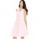 Blushing_pink Azazie Cierra - V Neck Back Zip Chiffon And Lace Knee Length Dress - Cheap Gorgeous Bridesmaids Store
