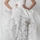A Line Overskirt Sheath Wedding Dresses 2017 Maison Yeya Bridal Sweetheart Neckline Full Embellishment Peplum Royal Train