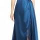 Mac Duggal Ruched Strapless Satin Gown 