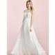 Ivory Azazie Macaria BG - Illusion Illusion Floor Length Chiffon And Lace Dress - Cheap Gorgeous Bridesmaids Store