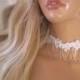 Rhinestone and Lace Necklace, Lace Rhinestone Choker, Bridal Necklace, Choker | eBay