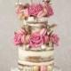Pink Rose Wedding Cake
