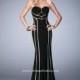 La Femme 22205 Black,Ivory Dress - The Unique Prom Store