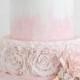 Light Pink Dyed White Wedding Cake