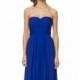 Cobalt Pleated Sweetheart Gown by Bari Jay - Color Your Classy Wardrobe