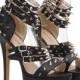 Stylish Black And Rivets Design Women's Sandals