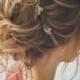 Pretty Messy Updo Wedding Hairstyle