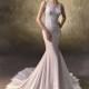 Layla by Enzoani - Chiffon  Lace Floor High  Illusion Body-skimming Wedding Dresses - Bridesmaid Dress Online Shop