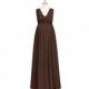 Chocolate Azazie Bethany - Chiffon And Lace Stretch Knit Sweetheart Floor Length Back Zip - Cheap Gorgeous Bridesmaids Store