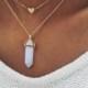 Opal Crystal 3 Layered Necklace - Gold - Opal